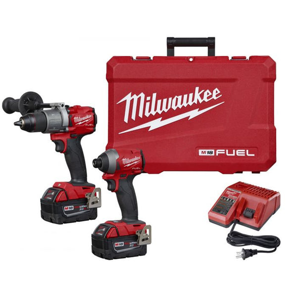 Milwaukee M18 FUEL 18 Volt Lithium-Ion Brushless Cordless 2-Tool Hammer Drill/Impact Driver Combo Kit Model#: 2997-22