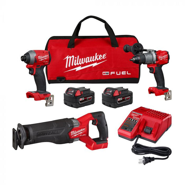 Milwaukee M18 FUEL 18 Volt Lithium-Ion Brushless Cordless 3-Piece Combo Kit Model#: 2998-23