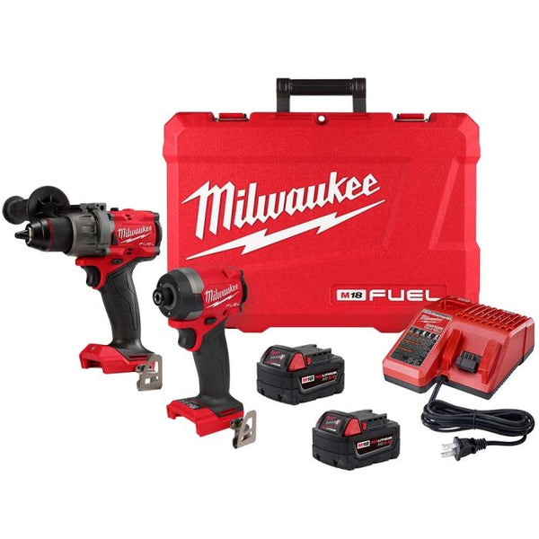 Milwaukee M18 FUEL 2pc Hammer Drill/Driver & Hex Impact Driver Combo Kit Model#: 3697-22