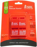 SOL Slim Rescue Howler Whistle, 2/Pack