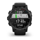 Garmin Descent Mk2S, Carbon Gray DLC with Black Silicone Band Model