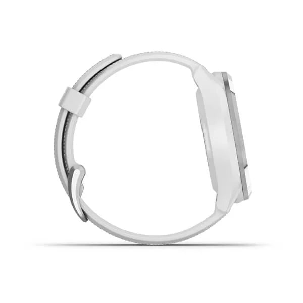 Garmin Approach® S42, Polished Silver with White Band Model