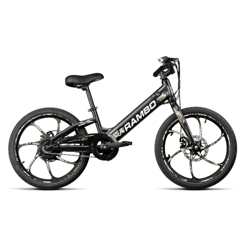 Rambo Trailbreaker 20" Youth Electric Bicycle, Matte Black, Model