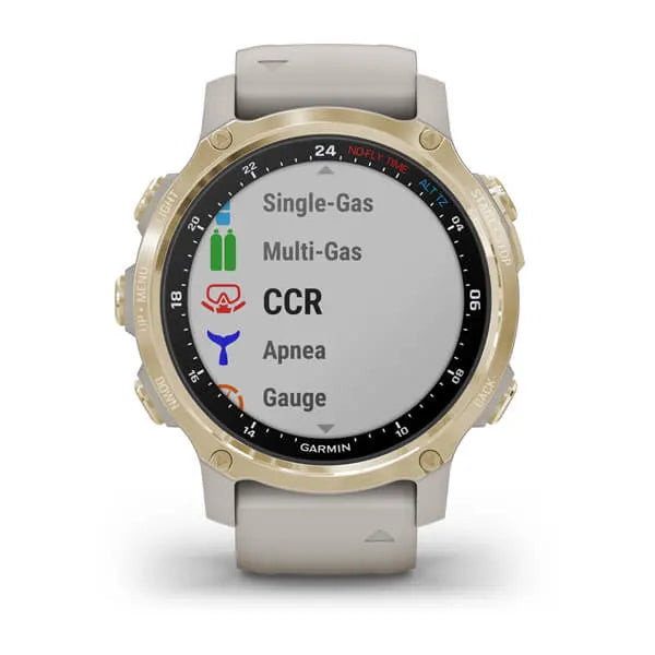 Garmin Descent Mk2S, Light Gold with Light Sand Silicone Band Model