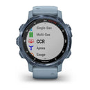 Garmin Descent Mk2S, Mineral Blue with Sea Foam Silicone Band Model