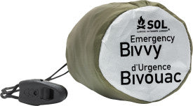 SOL Emergency Bivvy w/ Rescue Whistle - OD Green