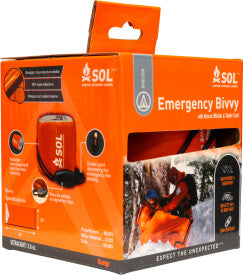 SOL Emergency Bivvy w/ Rescue Whistle - Orange